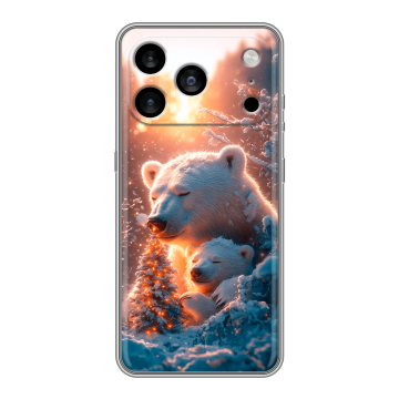 Силиконовый чехол на Iphone 17 Pro Max с принтом Новый год