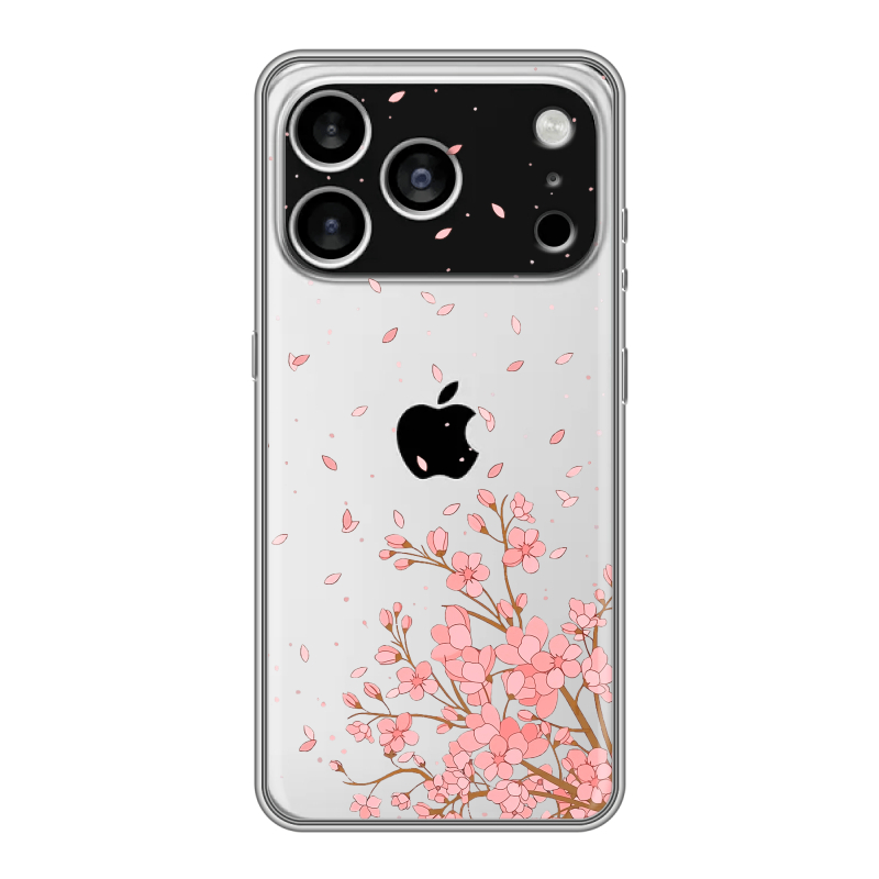 Силиконовый чехол на Iphone 17 Pro Max с принтом Ветка сакуры Силиконовый чехол на Iphone 17 Pro Max с принтом Ветка сакуры