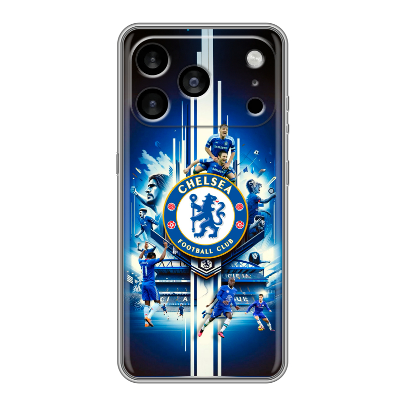 Силиконовый чехол на Iphone 17 Pro Max с принтом Chelsea Челси Силиконовый чехол на Iphone 17 Pro Max с принтом Chelsea Челси