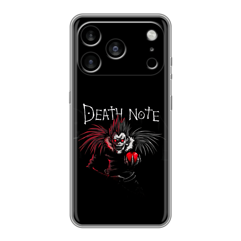 Силиконовый чехол на Iphone 17 Pro Max с принтом Death note Тетрадь смерти Силиконовый чехол на Iphone 17 Pro Max с принтом Death note Тетрадь смерти