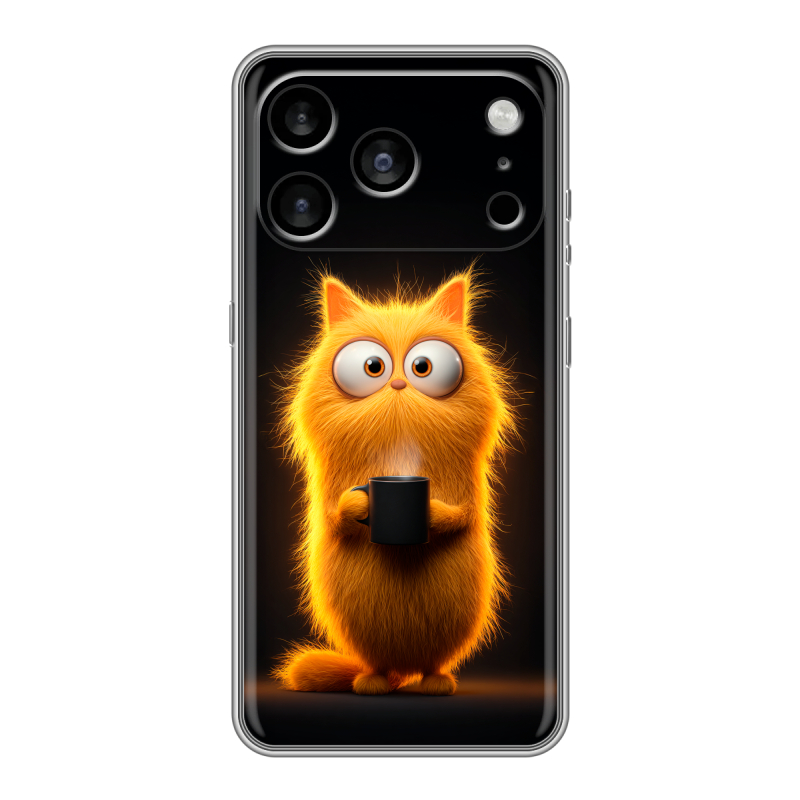 Силиконовый чехол на Iphone 17 Pro Max с принтом Смешной кот Силиконовый чехол на Iphone 17 Pro Max с принтом Смешной кот