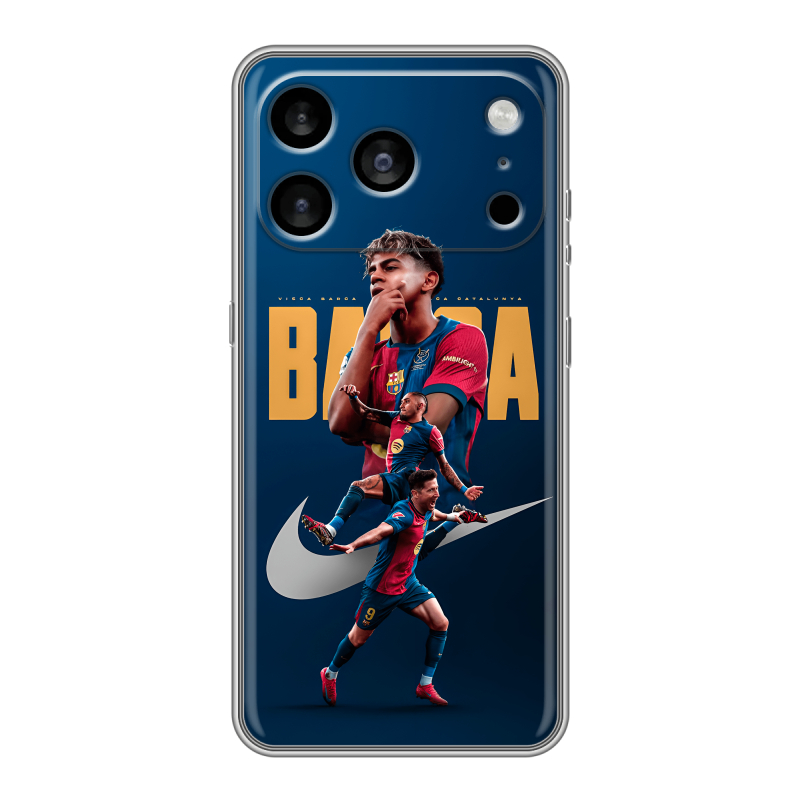Силиконовый чехол на Iphone 17 Pro Max с принтом Барселона Barca Yamal Силиконовый чехол на Iphone 17 Pro Max с принтом Барселона Barca Yamal