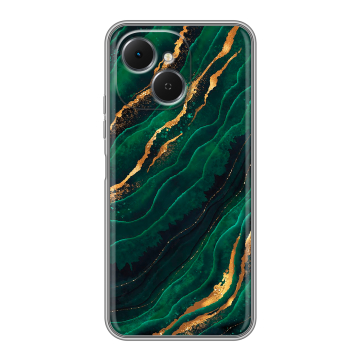 Силиконовый чехол на Tecno Spark 40C с принтом Мрамор зеленое золото Силиконовый чехол на Tecno Spark 40C с принтом Мрамор зеленое золото