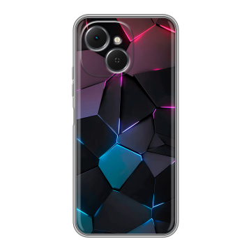 Силиконовый чехол на Tecno Spark 40C с принтом Геометрия неона Силиконовый чехол на Tecno Spark 40C с принтом Геометрия неона