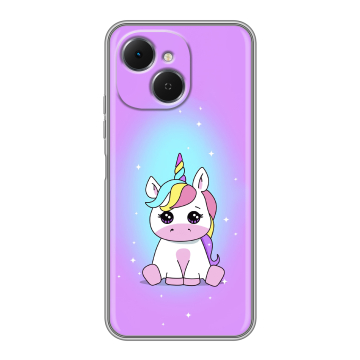 Силиконовый чехол на Tecno Spark 40C с принтом Единорог Силиконовый чехол на Tecno Spark 40C с принтом Единорог