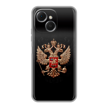 Силиконовый чехол на Tecno Spark 40C с принтом Герб России Силиконовый чехол на Tecno Spark 40C с принтом Герб России