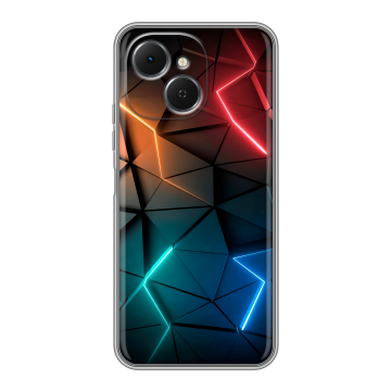 Силиконовый чехол на Tecno Spark 40C с принтом Абстракция неон Силиконовый чехол на Tecno Spark 40C с принтом Абстракция неон