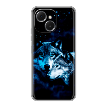 Силиконовый чехол на Tecno Spark 40C с принтом Волки Силиконовый чехол на Tecno Spark 40C с принтом Волки