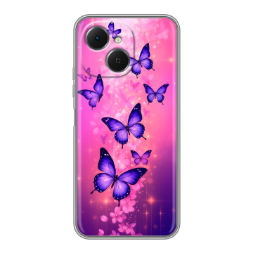 Силиконовый чехол на Tecno Spark 40C с принтом Бабочки Силиконовый чехол на Tecno Spark 40C с принтом Бабочки