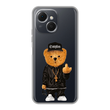 Силиконовый чехол на Tecno Spark 40C с принтом Мишка Силиконовый чехол на Tecno Spark 40C с принтом Мишка