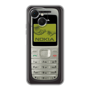 Силиконовый чехол на Tecno Spark 40C с принтом Ретро Нокия