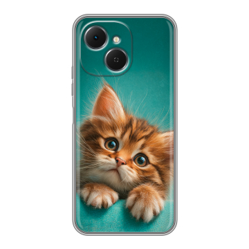 Силиконовый чехол на Tecno Spark 40C с принтом котенок Силиконовый чехол на Tecno Spark 40C с принтом котенок