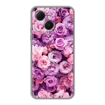 Силиконовый чехол на Tecno Spark 40C с принтом лавандовые розы Силиконовый чехол на Tecno Spark 40C с принтом лавандовые розы