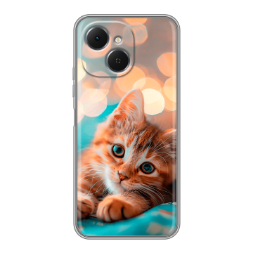 Силиконовый чехол на Tecno Spark 40C с принтом котик Силиконовый чехол на Tecno Spark 40C с принтом котик