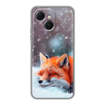 Силиконовый чехол на Tecno Spark 40C с принтом лиса Силиконовый чехол на Tecno Spark 40C с принтом лиса