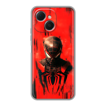 Силиконовый чехол на Tecno Spark 40C с принтом человек паук spiderman Силиконовый чехол на Tecno Spark 40C с принтом человек паук spiderman