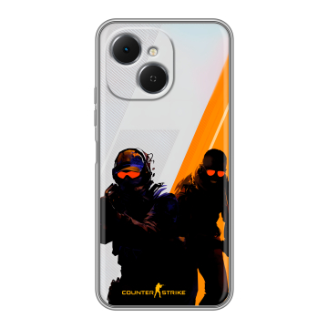 Силиконовый чехол на Tecno Spark 40C с принтом Контер страйк Counter strike Силиконовый чехол на Tecno Spark 40C с принтом Контер страйк Counter strike