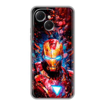 Силиконовый чехол на Tecno Spark 40C с принтом Железный человек Ironman Силиконовый чехол на Tecno Spark 40C с принтом Железный человек Ironman