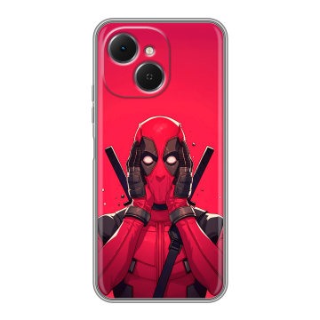 Силиконовый чехол на Tecno Spark 40C с принтом Дедпул Deadpool Силиконовый чехол на Tecno Spark 40C с принтом Дедпул Deadpool
