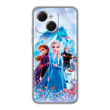 Силиконовый чехол на Tecno Spark 40C с принтом Холодное сердце Frozen Силиконовый чехол на Tecno Spark 40C с принтом Холодное сердце Frozen