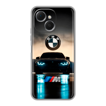 Силиконовый чехол на Tecno Spark 40C с принтом БМВ BMW Силиконовый чехол на Tecno Spark 40C с принтом БМВ BMW