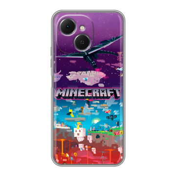 Силиконовый чехол на Tecno Spark 40C с принтом Майнкрафт Minecraft Силиконовый чехол на Tecno Spark 40C с принтом Майнкрафт Minecraft