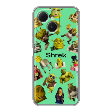 Силиконовый чехол на Tecno Spark 40C с принтом Шрек Shrek