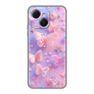 Силиконовый чехол на Tecno Spark 40C с принтом Бабочки