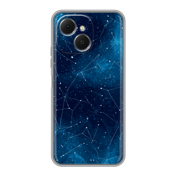 Силиконовый чехол на Tecno Spark 40C с принтом Космос звезды