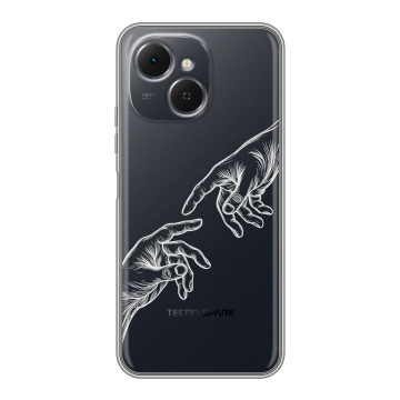 Силиконовый чехол на Tecno Spark 40C с принтом Сотворение мира