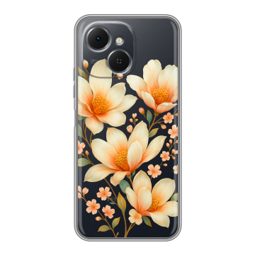 Силиконовый чехол на Tecno Spark 40C с принтом Цветы