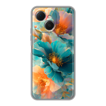 Силиконовый чехол на Tecno Spark 40C с принтом Цветы