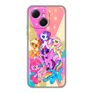 Силиконовый чехол на Tecno Spark 40C с принтом My little pony Дружба чудо Силиконовый чехол на Tecno Spark 40C с принтом My little pony Дружба чудо