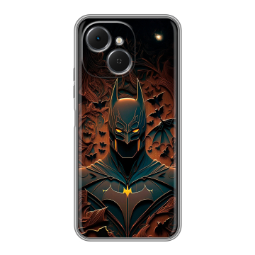 Силиконовый чехол на Tecno Spark 40C с принтом Batman Бэтмен Силиконовый чехол на Tecno Spark 40C с принтом Batman Бэтмен