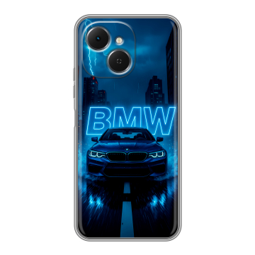 Силиконовый чехол на Tecno Spark 40C с принтом BMW БМВ Силиконовый чехол на Tecno Spark 40C с принтом BMW БМВ