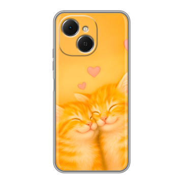Силиконовый чехол на Tecno Spark 40C с принтом Милые котята Силиконовый чехол на Tecno Spark 40C с принтом Милые котята