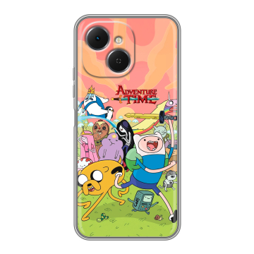 Силиконовый чехол на Tecno Spark 40C с принтом Adventure time Время приключений Силиконовый чехол на Tecno Spark 40C с принтом Adventure time Время приключений