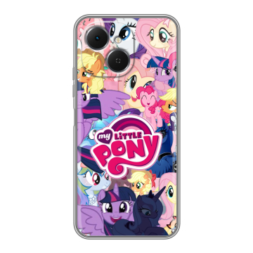 Силиконовый чехол на Tecno Spark 40C с принтом My little pony Дружба чудо Силиконовый чехол на Tecno Spark 40C с принтом My little pony Дружба чудо