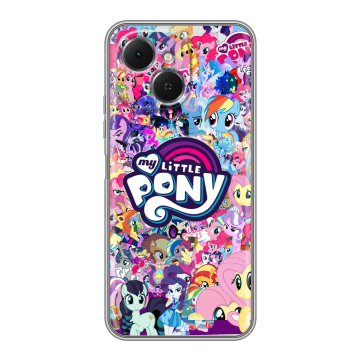 Силиконовый чехол на Tecno Spark 40C с принтом My little pony Дружба чудо Силиконовый чехол на Tecno Spark 40C с принтом My little pony Дружба чудо