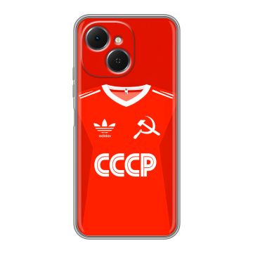 Силиконовый чехол на Tecno Spark 40C с принтом Флаг Герб СССР Силиконовый чехол на Tecno Spark 40C с принтом Флаг Герб СССР
