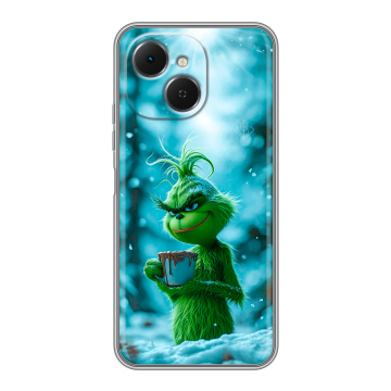 Силиконовый чехол на Tecno Spark 40C с принтом Новый год гринч Силиконовый чехол на Tecno Spark 40C с принтом Новый год гринч