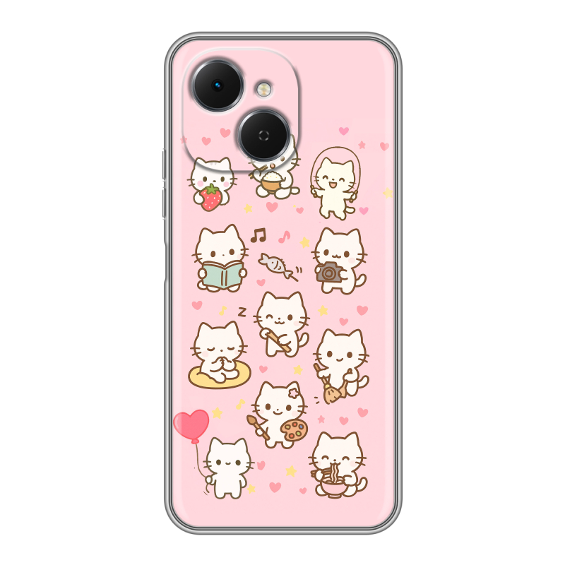 Силиконовый чехол на Tecno Spark 40C с принтом Hello Kitty Хелоу Кити Силиконовый чехол на Tecno Spark 40C с принтом Hello Kitty Хелоу Кити