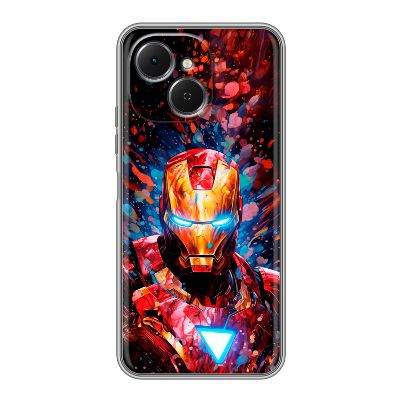 Силиконовый чехол на Tecno Spark 40C с принтом Железный человек Ironman Силиконовый чехол на Tecno Spark 40C с принтом Железный человек Ironman
