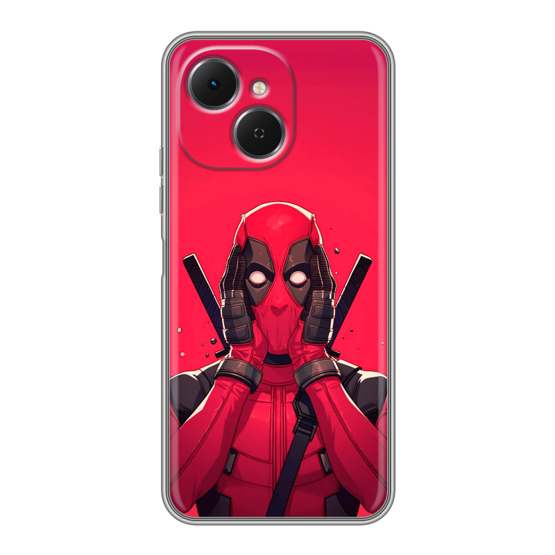 Силиконовый чехол на Tecno Spark 40C с принтом Дедпул Deadpool Силиконовый чехол на Tecno Spark 40C с принтом Дедпул Deadpool