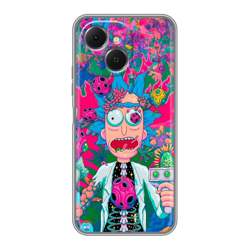 Силиконовый чехол на Tecno Spark 40C с принтом Рик и Морти Rick Morty Силиконовый чехол на Tecno Spark 40C с принтом Рик и Морти Rick Morty