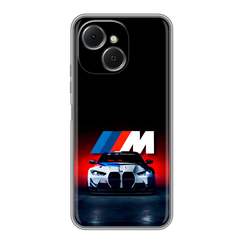 Силиконовый чехол на Tecno Spark 40C с принтом БМВ BMW Силиконовый чехол на Tecno Spark 40C с принтом БМВ BMW