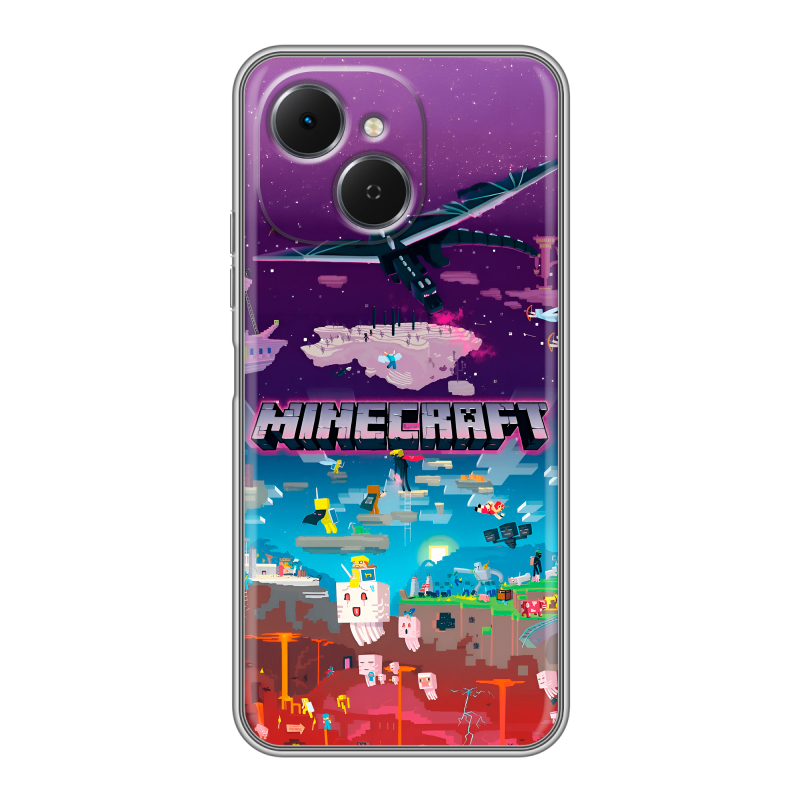 Силиконовый чехол на Tecno Spark 40C с принтом Майнкрафт Minecraft Силиконовый чехол на Tecno Spark 40C с принтом Майнкрафт Minecraft