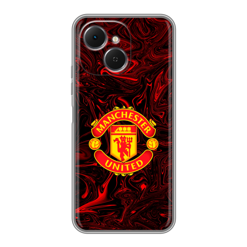 Силиконовый чехол на Tecno Spark 40C с принтом Manchester United Силиконовый чехол на Tecno Spark 40C с принтом Manchester United
