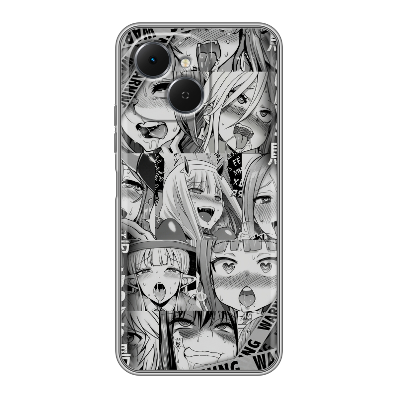 Силиконовый чехол на Tecno Spark 40C с принтом Ahegao Ахегао Аниме Силиконовый чехол на Tecno Spark 40C с принтом Ahegao Ахегао Аниме