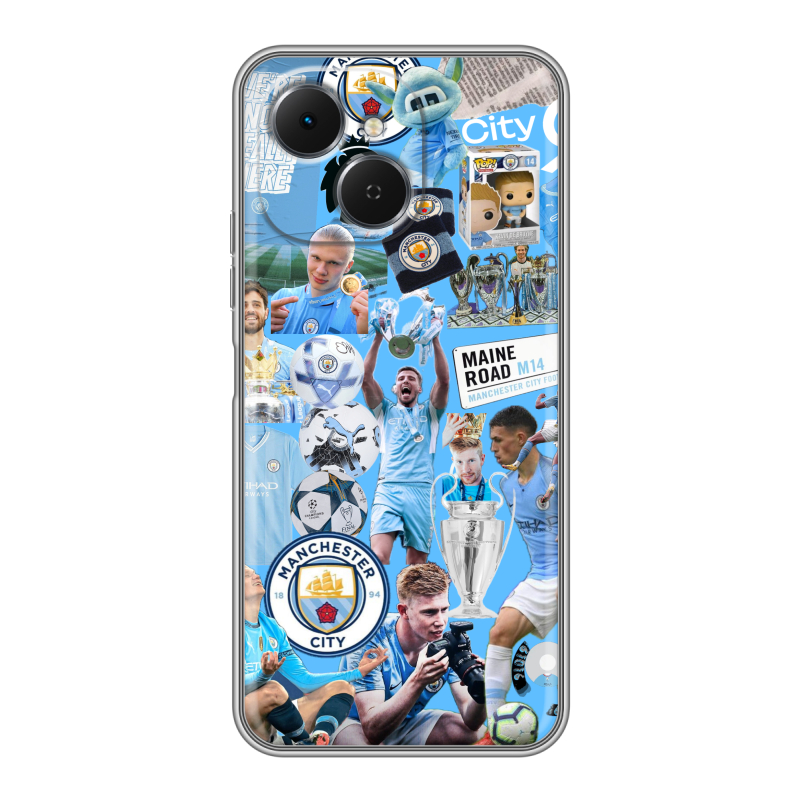 Силиконовый чехол на Tecno Spark 40C с принтом Man City Манчестер Сити Силиконовый чехол на Tecno Spark 40C с принтом Man City Манчестер Сити